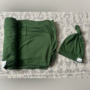 Copper Pearl swaddle and hat